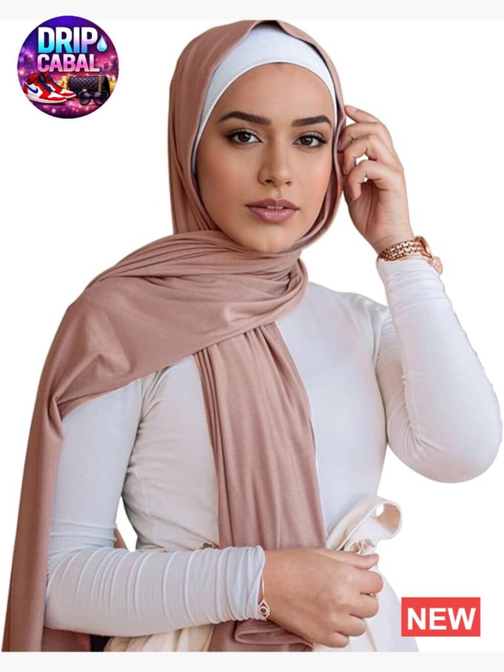 Modal Silk Scarf Long African Hair Wrap Stretch Head Wrap Shawl